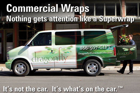 We can design a custom wrap! Vinyl vehicle wraps are removable.